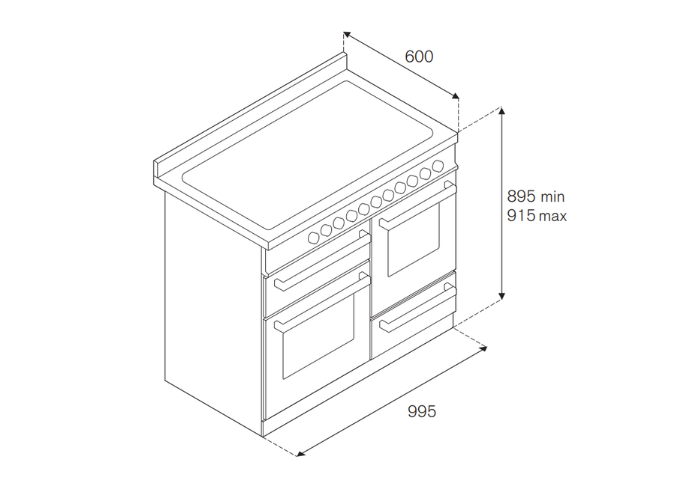 100 cm 6 burner electric triple oven | Bertazzoni